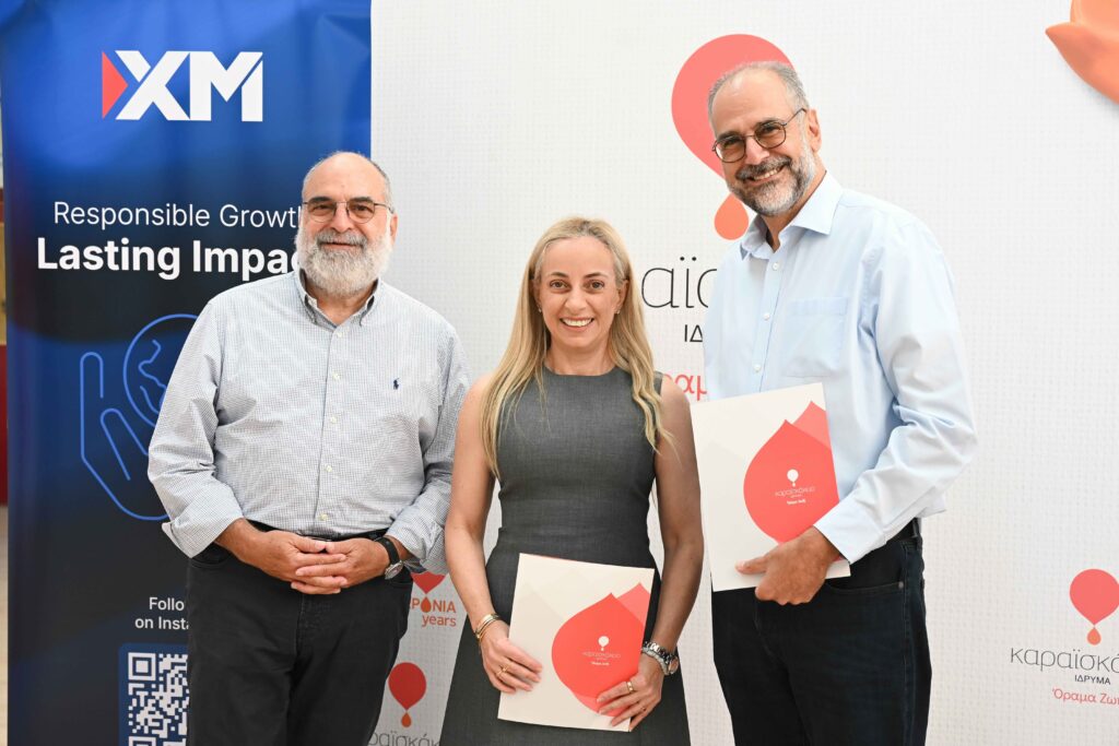 Representatives of the Karaiskakio Foundation and XM Group at the CellThera Laboratory by XM announcement